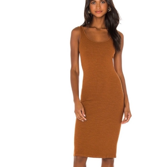 (A53) MONROW Supersoft Rib Tank Dress in Caramel, Color: Caramel, Size XL, NWT - Picture 6 of 16